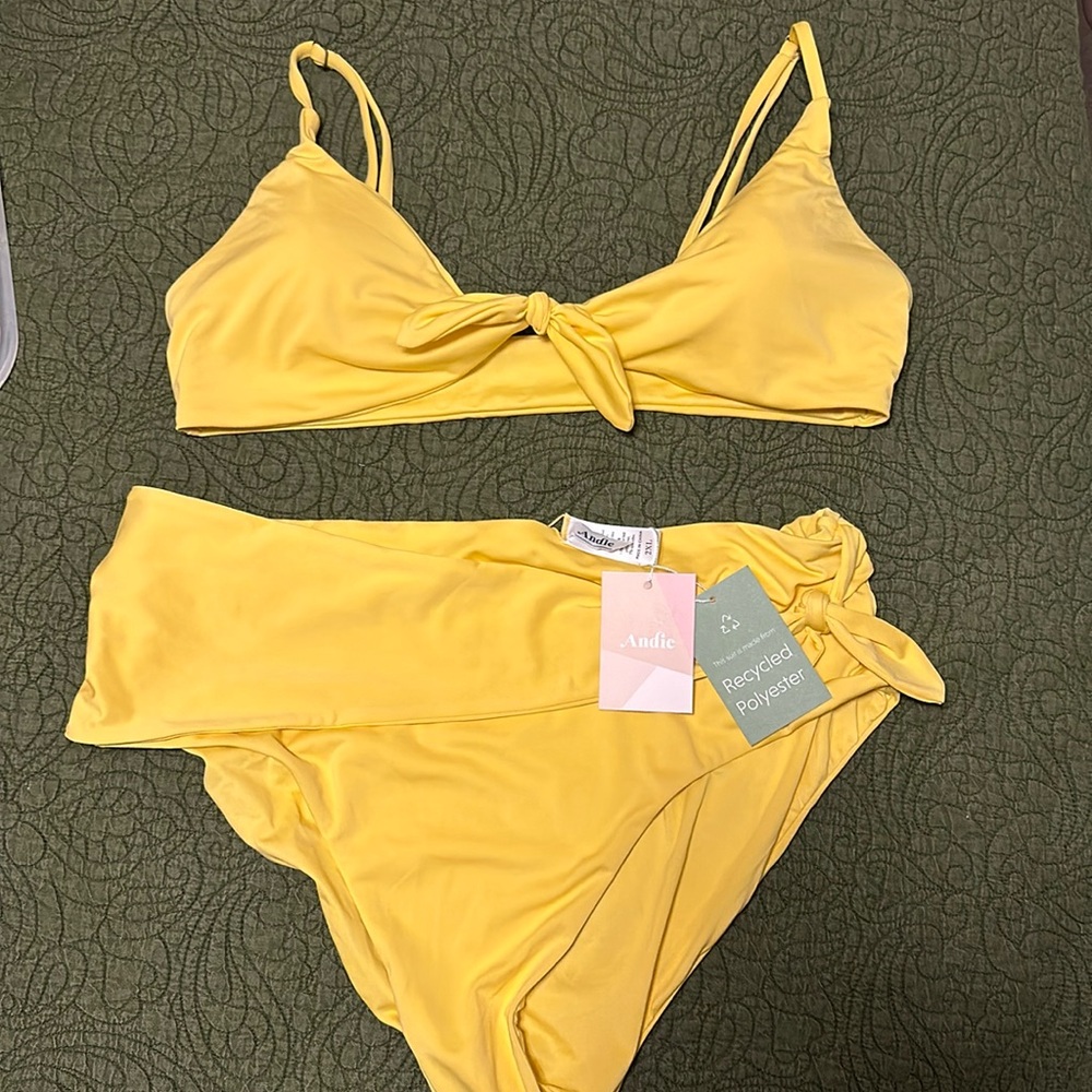 Andie Yellow swimsuit mixed size